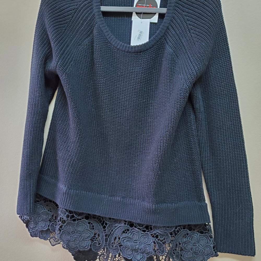 Impulse Black Knit Lace Bottom